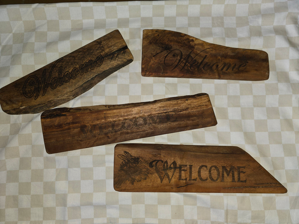 Rustic Timber Welcome Signs