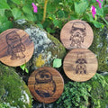 STARWARS Acacia Wood Laser Engraved Custom Coasters