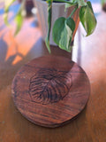 PLANT Acacia Wood Laser Engraved Custom Coasters